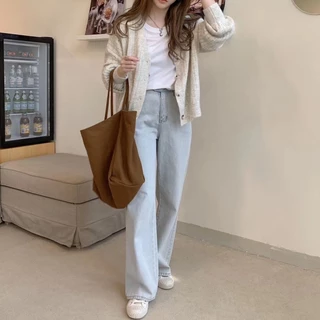 สไตล์เกาหลี วินเทจ สีพื้น เสื้อคาร์ดิแกนแขนยาว ลําลอง สําหรับผู้หญิง