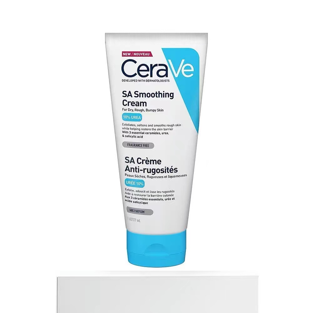 พร้อมส่ง 24 ชม .การจัดส่งของแท้, CeraVe SA Smoothing Cream For Dry, Rough, Bumpy Skin 177ml