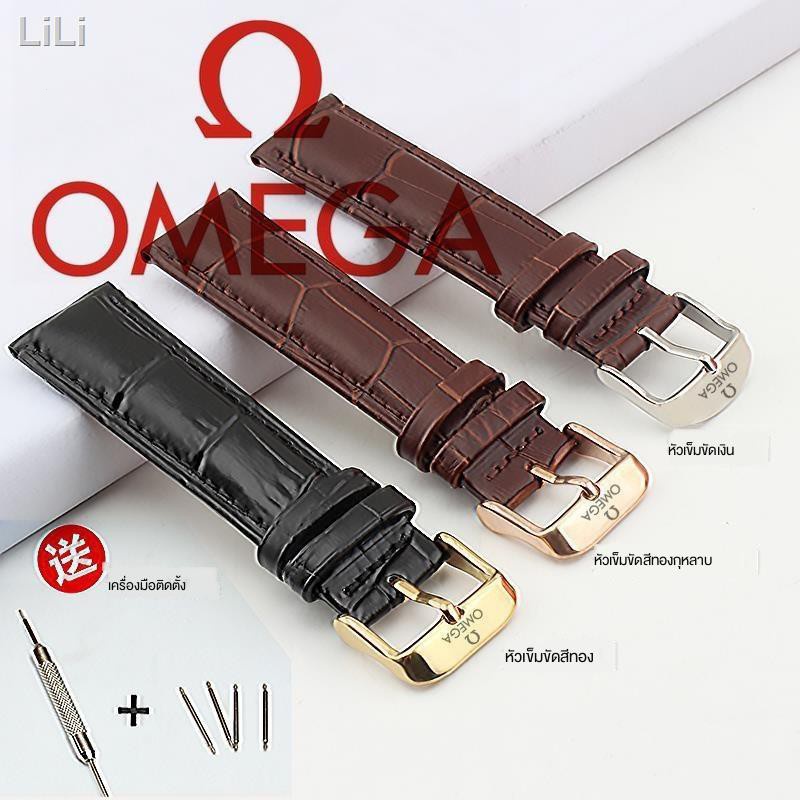 Omega / Gala สายนาฬิกาข้อมือ สายหนัง ฮิปโป มาสเตอร์ ผีเสื้อบิน สําหรับผู้ชาย และผู้หญิง 18 20 22 ม.