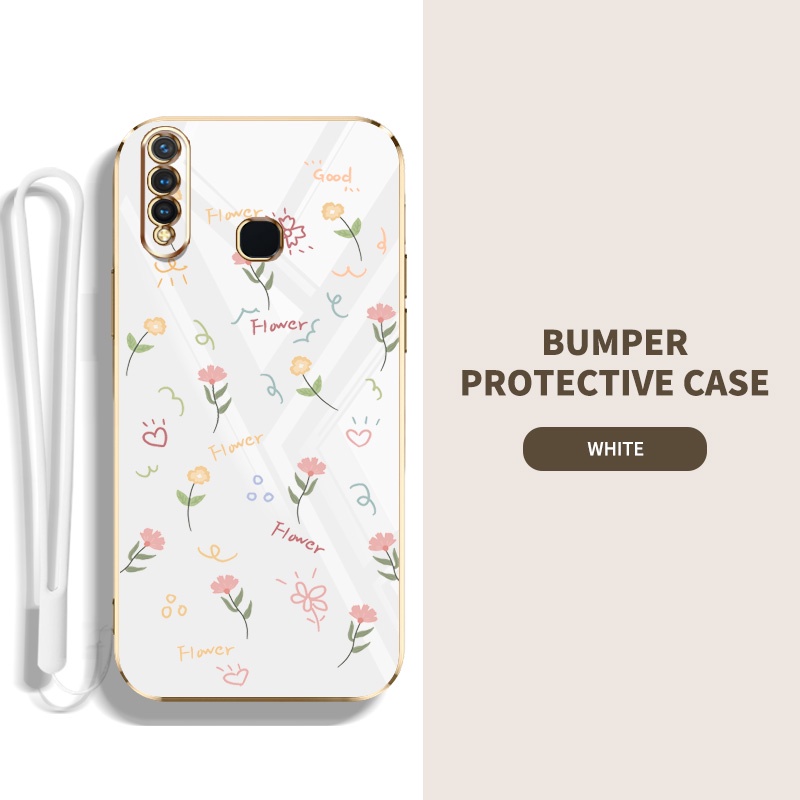 เคส Vivo Y19 Y97 Y71i Y71 V11i U3 1915 เต็มจอ ดอกไม้เล็ก กันกระแทก ซิลิโคน เคสโทรศัพท์ ฝาครอบป้องกัน