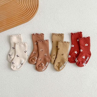 ถุงเท้าเด็กหนาฤดูใบไม้ร่วงฤดูหนาวเทอร์รี่ให้อบอุ่น 0-3 ปีทาร…