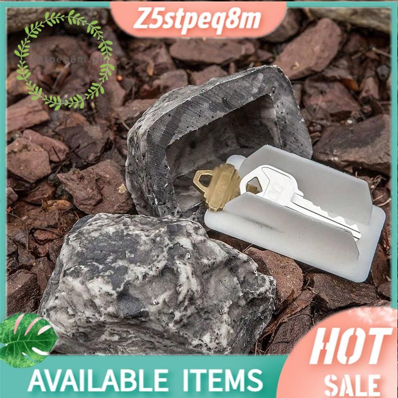 Hide-A-อะไหล่-Key Fake-Rock - ดูชุดหินจําลองชุดกล่องเก็บกุญแจเรซิ่น