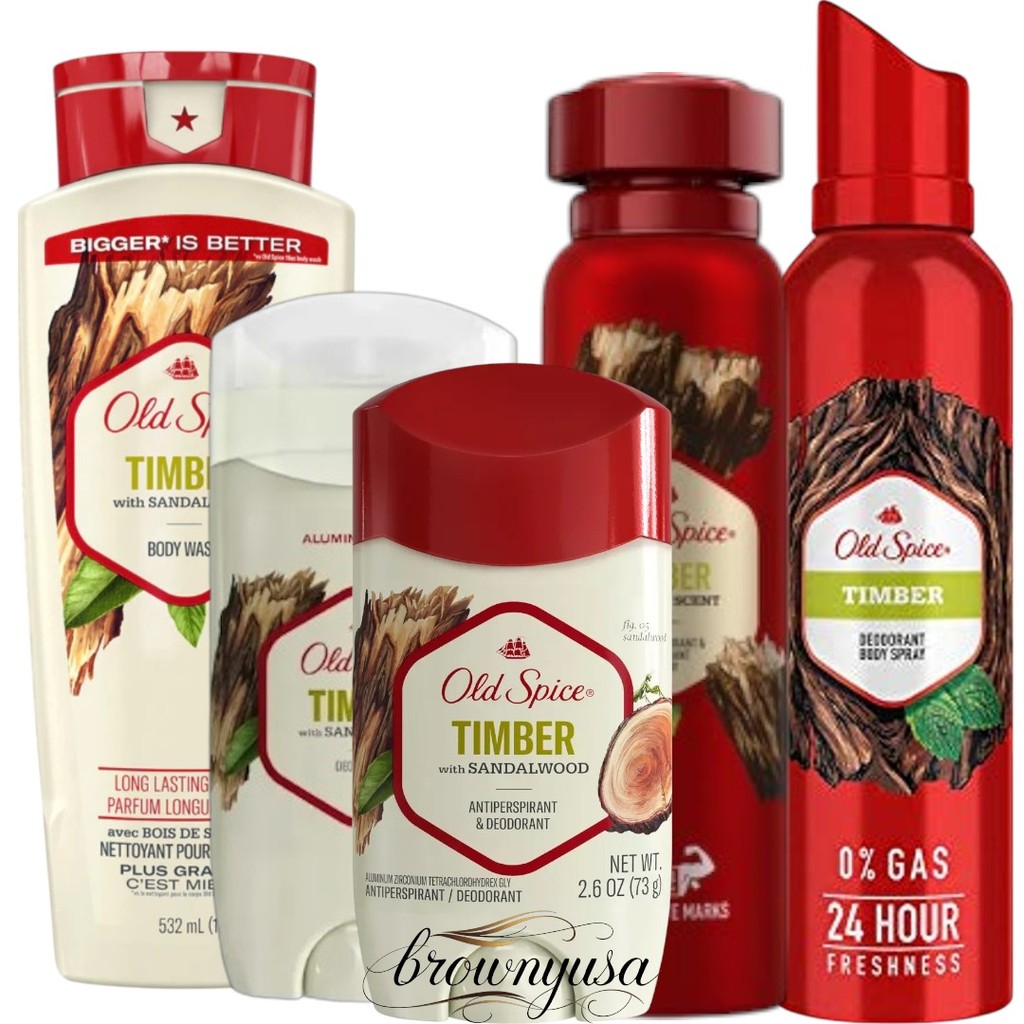 OLD Spice Timber Antiperspirant ,Deodorant,Body wash,Body Spray.