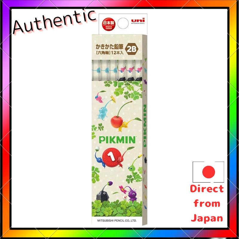 Mitsubishi Pencil Pikmin Pencils - 1 Dozen (B, 2B, 4B) in Paper Box
