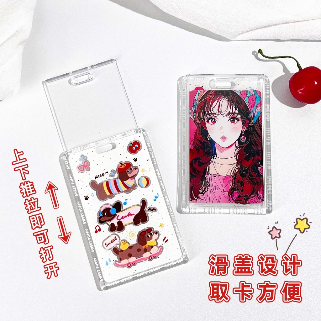 2025 Back To Schoolเปิดเทอมซองการ์ดน่ารักลายดัชชุน พร้อมสายคล้องแบบยืดได้ สำหรับบัตรนักเรียน บัตรงาน - รูปที่ 2