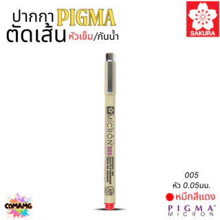 Sakura ปากกา PIGMA ตัดเส้น กันน้ำ หัวเข็ม/หัวพู่กัน/หัวกลม/หัวตัด สีหมึกคงทนไม่ซีดจาง ไม่ซึมทะลุ ออกบิลได้ พร้อมส่ง