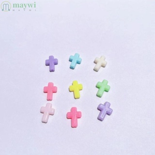 Maywi ลูกปัดเรซิ่น กว้าง 12 มม. ยาว 16 มม. น้ําหนักเบา สีแคนดี้ 100 ชิ้น