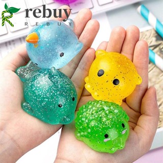 Rebuy Mochi Fidget ของเล่นตุ๊กตาปลาโลมา ปลาวาฬ ปู สัตว์น่ารัก รูพรุน นุ่ม ตลก ของขวัญ