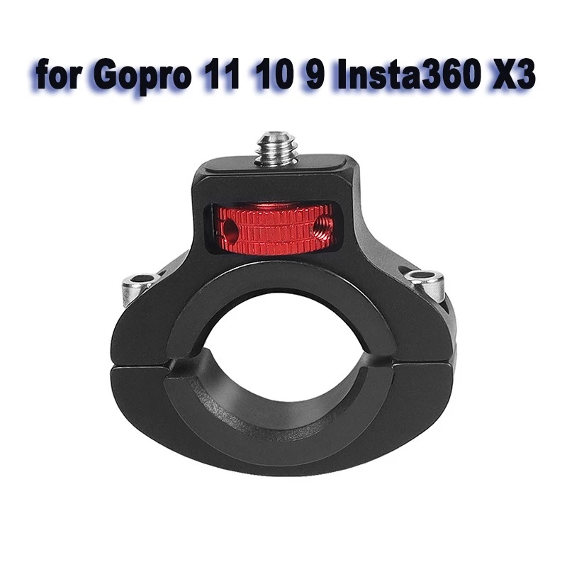รถจักรยานยนต์Handlebarคลิป1/4 สกรูจักรยาน Seatpost ClampสําหรับGopro 11 10 9 Insta360 X3 Actionกล้องอุปกรณ์เสริม thumbnail 4
