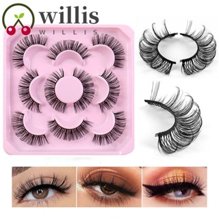 Willis ขนตาปลอม ขนมิงค์ หนา 3D ยาว นุ่ม รัสเซีย วอลลุ่ม ขนตาปลอม แฮนด์เมด DD Super Curl Comic Eye Lashes Fluffy Full Strip Eyelash คอสเพลย์