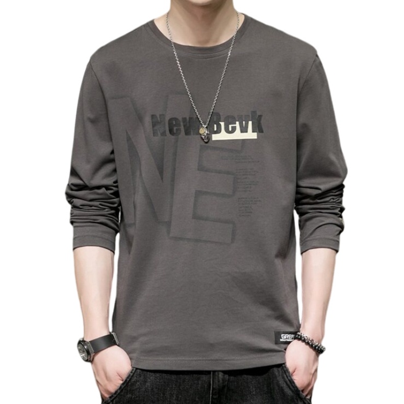 DEER เสื้อยืดเเขนยาวผู้ชาย เสื้อสีพื้นผ้านิ่ม รุ่น M0317