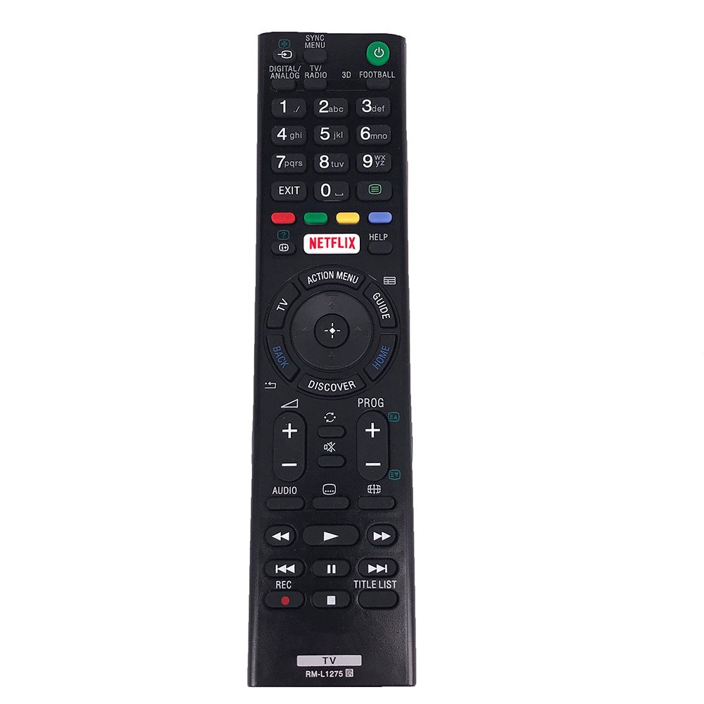 รีโมทคอนโทรลสําหรับ Sony TV Netflix rmt-tx100d rmt-tx100e/tx102d kdl-43w808c kdl-tx100e rmt-tx102d k