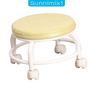 [Sunnimix1] เก้าอี้สตูล ทรงกลม ขนาดเล็ก แบบพกพา เคลื่อนย้ายได้ สําหรับโรงรถ ห้องครัว ผู้ใหญ่