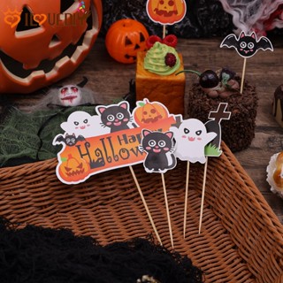 [ Featured ] Happy Halloween เค้กแทรกจาน / ตกแต่งขนมปาร์ตี้ / ฟักทองแมงมุมรูปแบบการ์ด Topper / แฮมเบอร์เกอร์ขนมปังเสียบเครื่องประดับ / อุปกรณ์ตกแต่งเบเกอรี่สําหรับครอบครัว