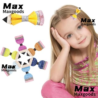 Maxg กิ๊บติดผม ประดับโบว์ สีชมพู น่ารัก สไตล์ฝรั่งเศส สําหรับนักเรียน ผู้หญิง ของขวัญ 3 4 ชิ้น