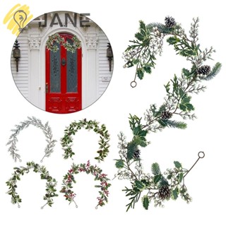 Jane เถายูคาลิปตัส ผลไม้ปลอม สีแดง สําหรับตกแต่งต้นคริสต์มาส งานแต่งงาน
