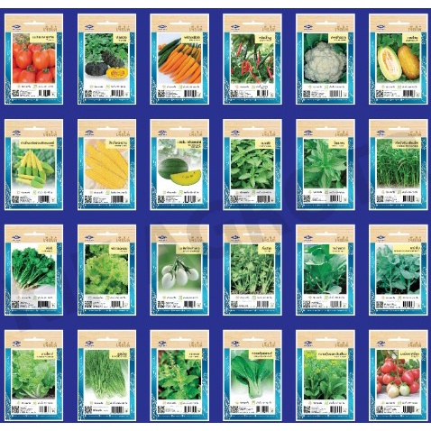 รวมผักเจียไต๋ OP (ชุดที่2)ผักซองเจียไต๋ มีให้เลือกมากว่า 49 ชนิด เมล็ดพันธุ์ กะเพรา ผักชี แมงลัก