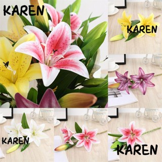 Karen ดอกลิลลี่ปลอม สําหรับตกแต่งบ้าน สํานักงาน