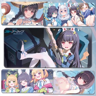 Kasumizawa Miyu Mouse Pad Rahime Rabbit Oversized Mouse Keyboard Desk Pad Blue Archive Swimsuit Peripheral แผ่นรองเมาส์