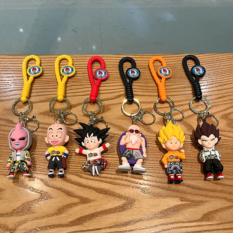 การ์ตูน อะนิเมะ ดราก้อนบอล โกคู ตุ๊กตาสามมิติ พวงกุญแจรถ จี้ ตลาดกลางคืน แผงขายส่ง ของขวัญ