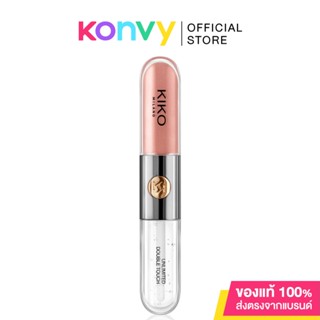 KIKO MILANO Unlimited Double Touch 6g #102 Satin Rosy Beige คิโกะ มิลาโน ลิควิดลิปสติก 2 สเต็ป เนื้อแมท ติดทนนาน.
