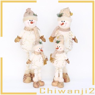 [Chiwanji2] ฟิกเกอร์สโนว์แมนคริสต์มาส พร้อมขาขยายได้ สําหรับตกแต่งบ้านฟาร์ม