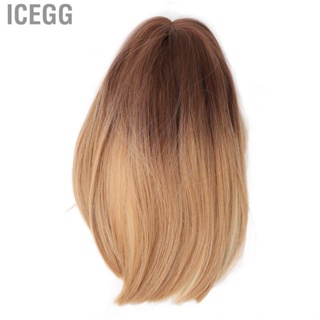 Icegg Fashion Straight Wig Shoulder Length Cosplay Party Short False Hair Styling