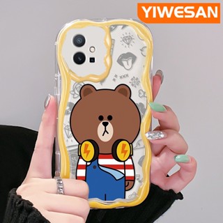 เคสโทรศัพท์มือถือใส แบบนิ่ม ลายการ์ตูนหมี กันกระแทก สําหรับ vivo y55 y75 5G y55s 2023 y33s 2023 y33e y52t y30 t1 5G iqoo z6