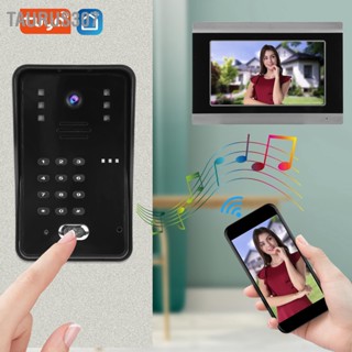 Taurus307 7in Wifi ประตูวิดีโอแบบมีสาย Night Vision Intercom APP ระยะไกลพร้อม IC ควบคุมประตูสำหรับ Tuya 100-240V