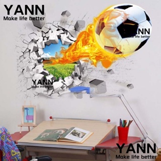 Yann1 สติกเกอร์ไวนิล ลายฟุตบอล มีกาวในตัว สําหรับติดตกแต่งห้องนอน