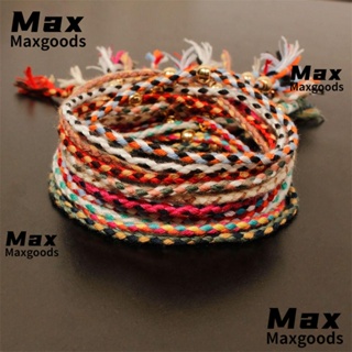 Maxg สร้อยข้อมือเชือก สีแดง พร้อมสายรัดข้อมือ ปรับได้ สําหรับคู่รัก