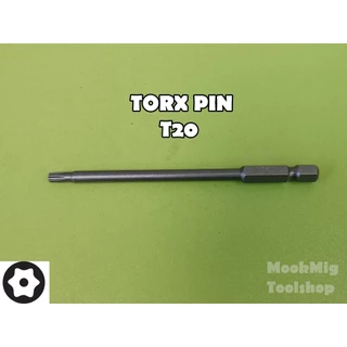 ไขควงหัวดาว Torx , Torx pin security torx แบบมีรู แบบตัน สำหรับใช้กับสว่าน เข้าที่แคบ ก้านยาวพิเศษ 100มม เหล็ก S2 ขาย...