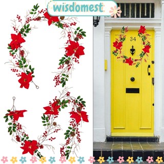 Wisdomest เถายูคาลิปตัส ผลไม้ประดิษฐ์ สีแดง สําหรับตกแต่งพื้นหลัง DIY