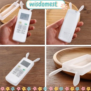 Wisdomest ผ้าคลุมรีโมทคอนโทรล ซิลิโคนนุ่ม รูปหูกระต่าย กันฝุ่น สําหรับเครื่องปรับอากาศ