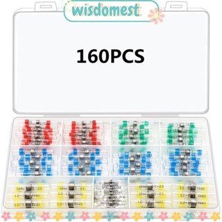 Wisdomest อุปกรณ์เชื่อมต่อสายไฟ 5 ขนาด 160 ชิ้น พร้อมกล่องเก็บ 5 สี