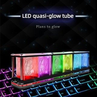 R RGB ฟิกเกอร์หลอดไฟอิเล็กทรอนิกส์ดิจิทัล นาฬิกาดิจิทัล เกมมิ่งรูม ไฟ LED สร้างสรรค์ ตกแต่งโต๊ะคอมพิวเตอร์ (ต้องติดตั้งด้วยตัวเอง)