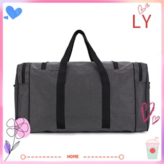 Ly กระเป๋าถือ กระเป๋าเดินทาง สีเทาเข้ม ขนาดใหญ่ 60x31x24 ซม. แบบพกพา เหมาะกับการพกพา ฟิตเนส กลางแจ้ง