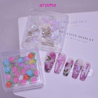 Aroma ลูกปัดเหล็ก รูปดอกทิวลิป สไตล์ญี่ปุ่น สําหรับตกแต่งเล็บ