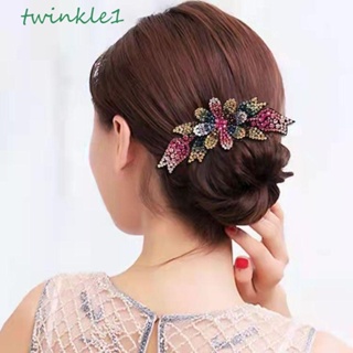 Twinkle1 กิ๊บติดผม รูปดอกทิวลิป ประดับเพทายคริสตัล สําหรับผู้หญิง