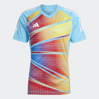 adidas ฟุตบอล เสื้อฟุตบอลแขนสั้นพิมพ์ลาย Tiro 23 Pro ผู้ชาย สีน้ำเงิน HN7017