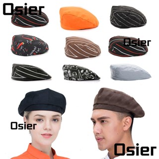 Osier1 หมวกเบเร่ต์ ผ้าฝ้าย สําหรับเชฟทําอาหาร