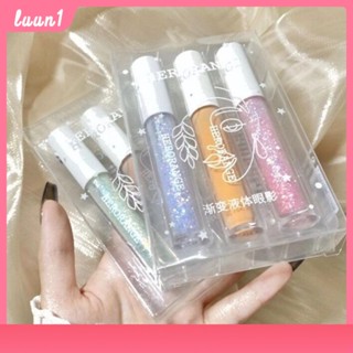 Herorange Gradient Liquid Eye Shadow Set Pearlescent Fine Flash กันน้ำ High Gloss Liquid Silkworm Brightening Liquid Eye Shadow COD