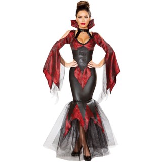 [0709]SZMRP- M-XL Court Magic Witch Demon Costume Queen Play Halloween  Role-playing Costume  Costumes  Fancy dress  Stage play  Drama   EJMG