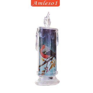 [Amleso1] เทียนอิเล็กทรอนิกส์ สําหรับตกแต่งคริสต์มาส วันหยุดกลางคืน