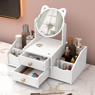 กล่องเก็บเครื่องสำอางค์ อุปกรณ์แต่งหน้า มีลิ้นชัก พร้อมกระจก…