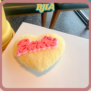 Bja กิ๊บติดผม สีเหลือง สไตล์ตุ๊กตาบาร์บี้ เครื่องประดับผม กิ๊บบาร์บี้ ปิ่นปักผม แฟชั่นหรูหรา ด้านข้างเรียบ สําหรับผู้หญิง