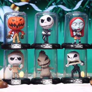 ของแท้ ของเล่นฟิกเกอร์ Disney Mystery Box Nightmare Before Christmas Pumpkin Skeleton Jack Sally Monster EOCJ