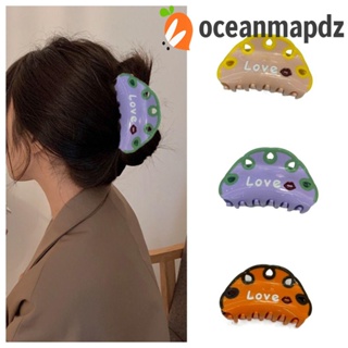 Oceanmapdz กิ๊บติดผม รูปตัวอักษร Love สีสันสดใส สไตล์เกาหลี สําหรับผู้หญิง