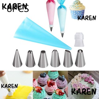 Karen 8 ชิ้น / เซต หัวฉีดไอซิ่ง เบเกอรี่ เบเกอรี่ ฟองดองท์ ตกแต่งคัพเค้ก เบเกอรี่ แม่พิมพ์