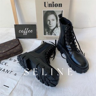 SELINE  แฟชั่นรองเท้า บูท รองเท้าบูทยาว ไซส์ใหญ่ รองเท้า boots ทันสมัย สบาย Comfortable พิเศษ B92F08O 37Z230910